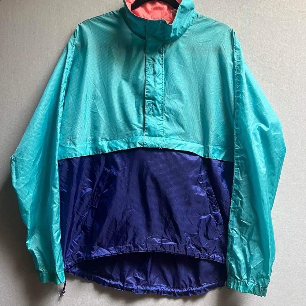 Vintage LL Bean Colour Block Pullover Nylon Jacket M